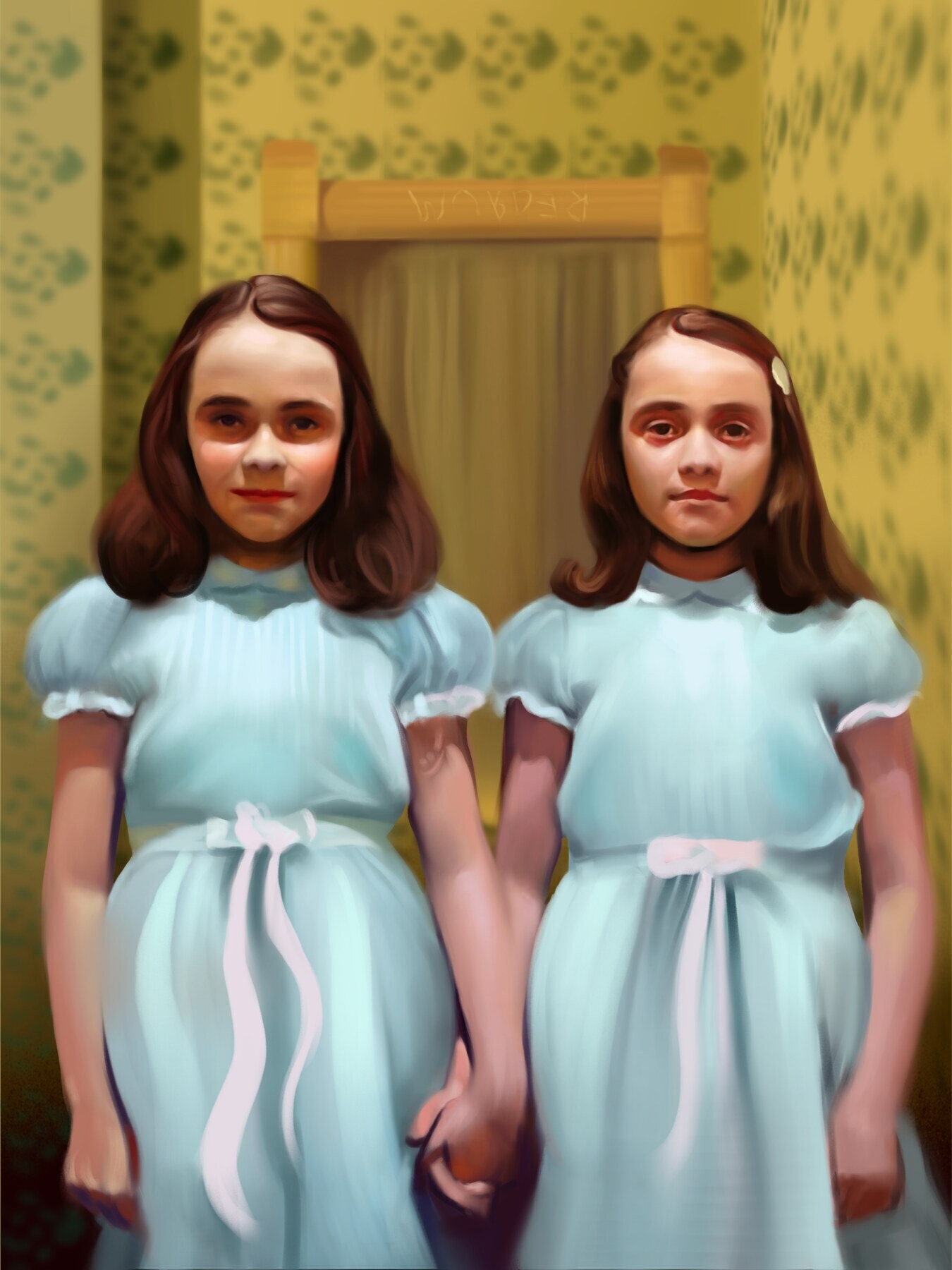 Mirror Twins — digital painting, cinematic reference