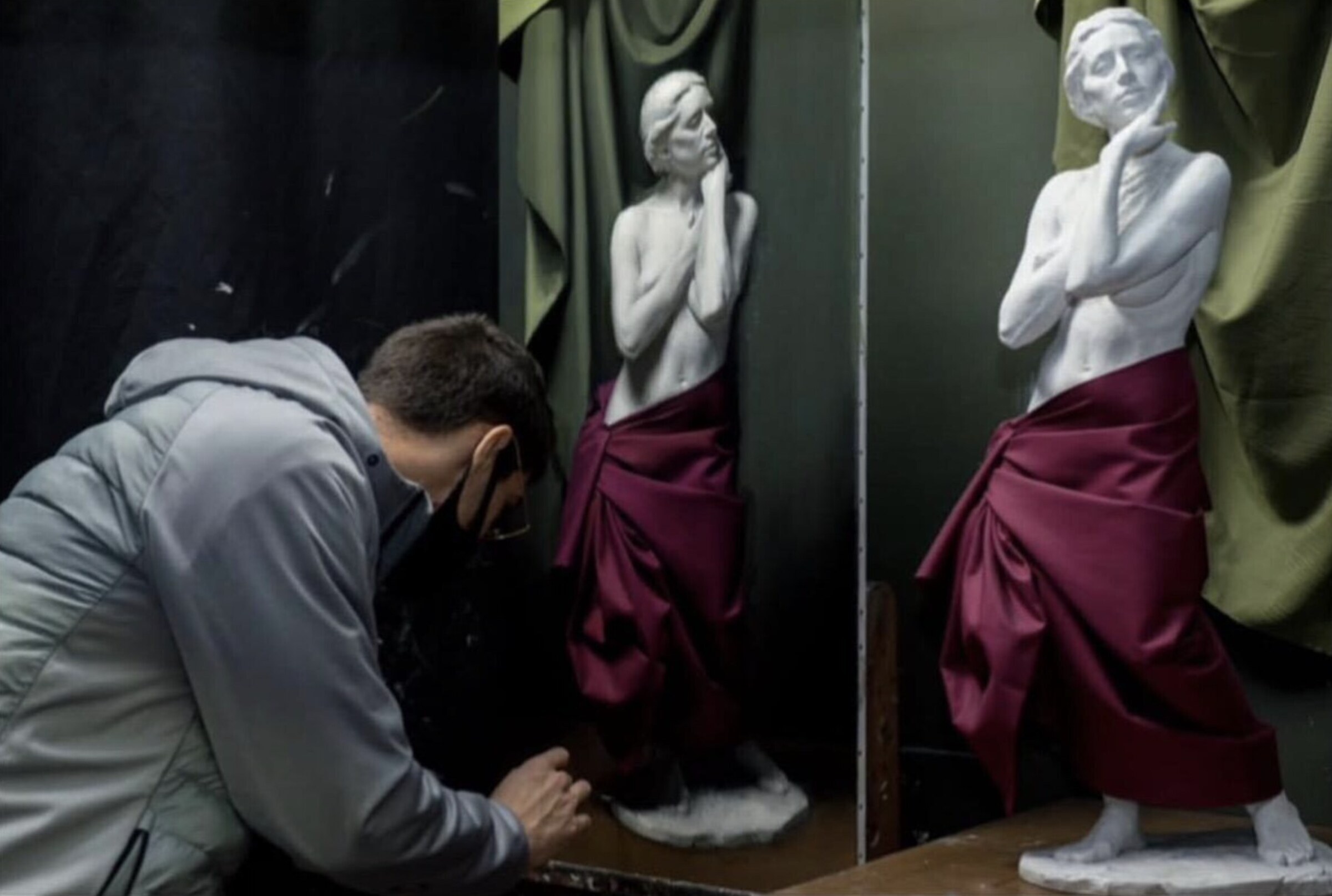 Ivan Ivanov studying cast at Angel Academy of Art Florence
